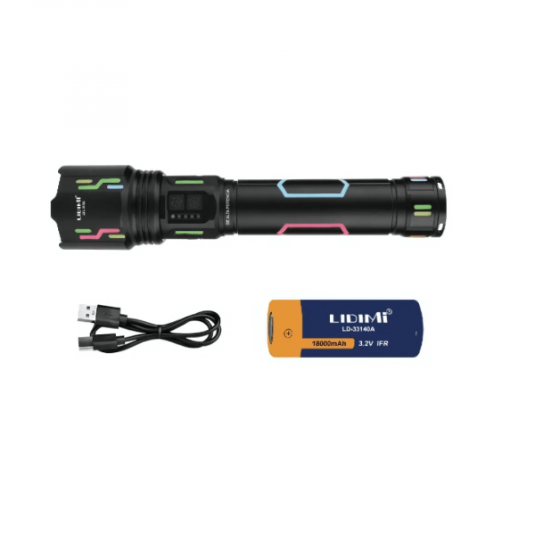 LD-L1519A LINTERNA DE 2000 METROS LIDIMI CON LUCES DE COLORES - Imagen 2